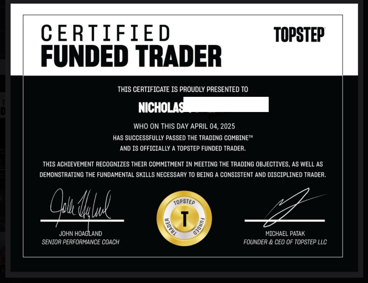 Chill — Topstep Certified Funded Trader