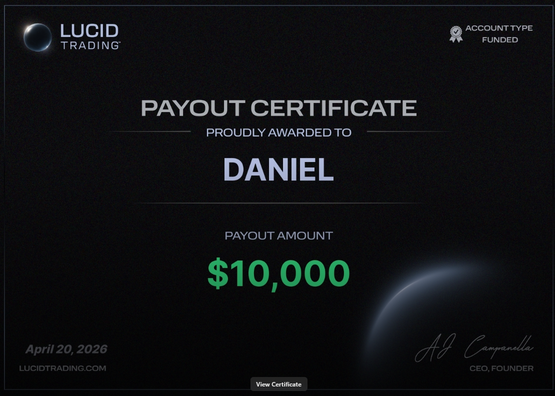 Daniel — $10,000 Payout